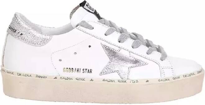 Golden Goose Contrasterende Veterschoenen Hi Star Sneakers White Dames