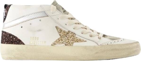 Golden Goose Vintage Glitter Sneakers Wit Leer Multicolor Dames