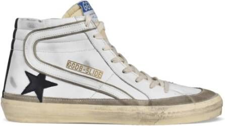 Golden Goose Witte Leren Slide Sneakers met Suède Details White Heren