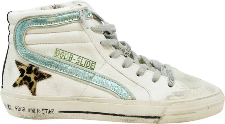 Golden Goose Witte Leren Slide Sneakers voor Vrouwen White Dames