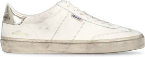Golden Goose Witte Leren Sneakers Gebruikt Effect White Heren
