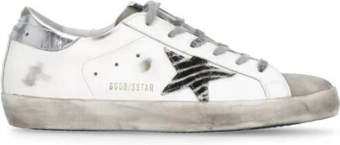 Golden Goose Witte Leren Sneakers met Animalier Ster