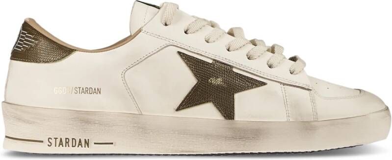 Golden Goose Witte Leren Sneakers met Bedrukte Ster