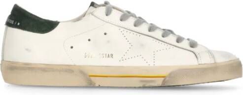 Golden Goose Witte leren sneakers met gebruikt effect
