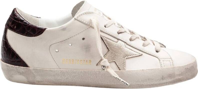 Golden Goose Witte Leren Sneakers met Gouden Ster