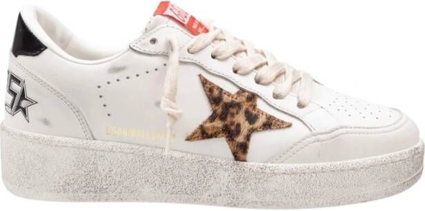Golden Goose Witte Leren Sneakers met Leo Ponyskin Ster