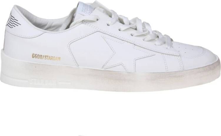 Golden Goose Witte Leren Sneakers met Logo Detail White Heren
