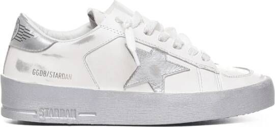 Golden Goose Witte Leren Sneakers met Metallic Ster White Dames