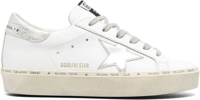 Golden Goose Witte Leren Sneakers met Ster Patch