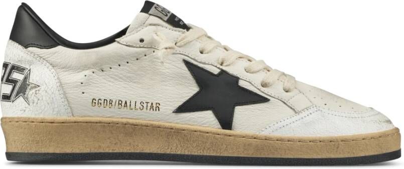 Golden Goose Witte leren sneakers met sterdetail