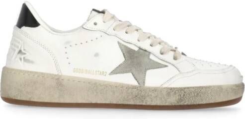 Golden Goose Witte Leren Sneakers met Vernietigend Effect
