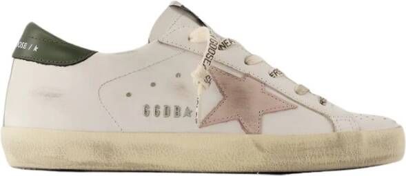 Golden Goose Witte Leren Sneakers met Katoenen Veters White Dames