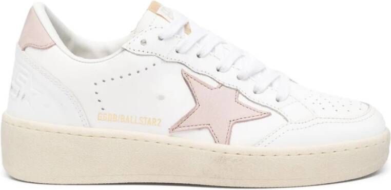Golden Goose Witte Leren Sneakers met Vernietigend Effect White Dames