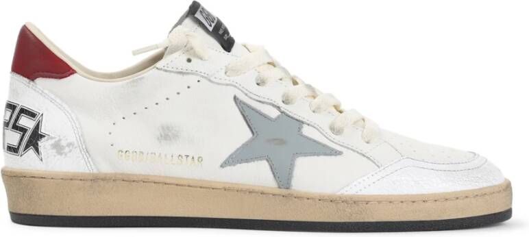 Golden Goose Iconische ster leren sneakers met suède Beige Heren