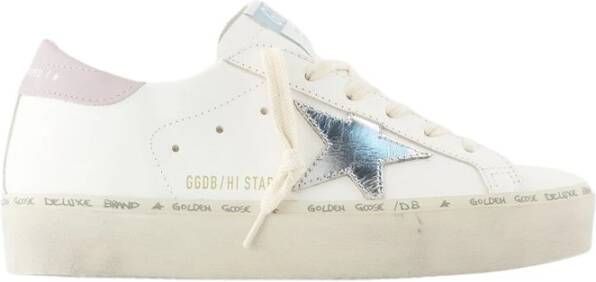 Golden Goose Low-Top Sneakers White Hi Star Sneakers in poeder roze