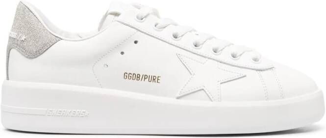 Golden Goose Witte Leren Sterpatch Sneakers White Dames
