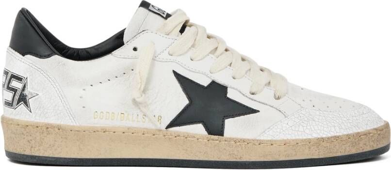 Golden Goose Leren sneakers met gekraakte neus en spoor White Heren
