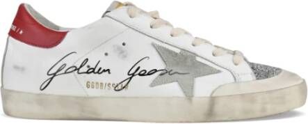 Golden Goose Witte leren Superstar sneakers White Dames