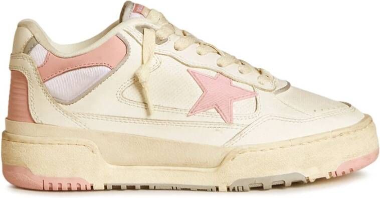 Golden Goose Witte Leren Veterschoenen