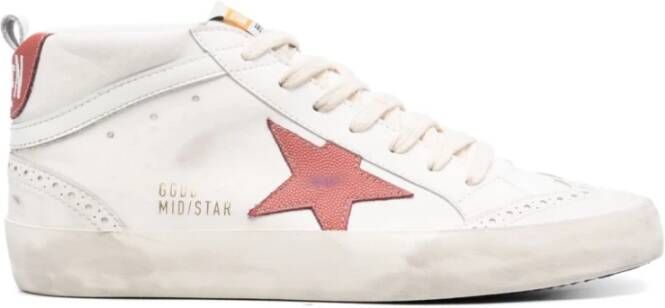 Golden Goose Witte Mid Star Sneakers White Dames
