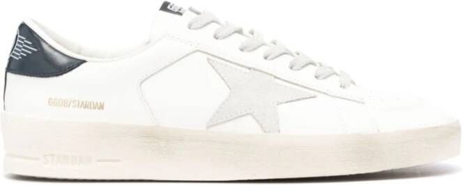 Golden Goose Witte Midnight Blauwe Sneakers Paneelontwerp White Heren