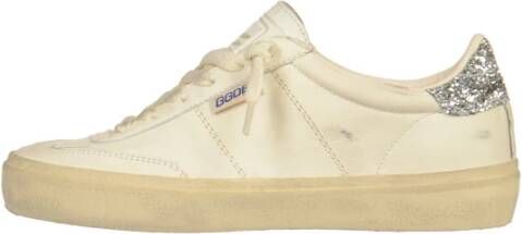 Golden Goose Leren sneakers met glinsterende hiel White Dames