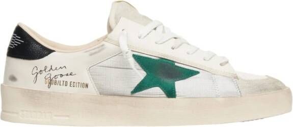 Golden Goose Witte Sneakers met Gebruikte Look