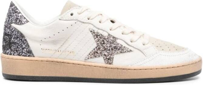 Golden Goose Witte Sneakers met Glitter Ster Detail White Dames