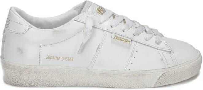 Golden Goose Witte Sneakers met Versleten Effect