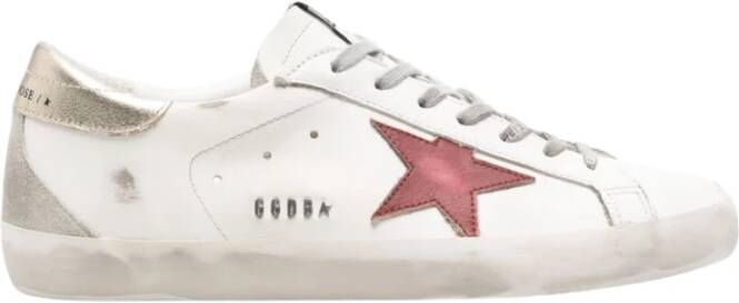 Golden Goose Witte Sneakers Distressed Effect Merkdetails White Heren