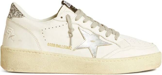 Golden Goose Witte Leren Sneakers met Vernietigend Effect White Dames
