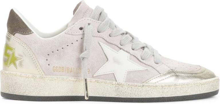 Golden Goose Roze Suede Ballstar Sneakers
