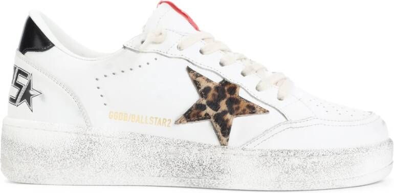 Golden Goose Witte Leren Sneakers met Leo Ponyskin Ster