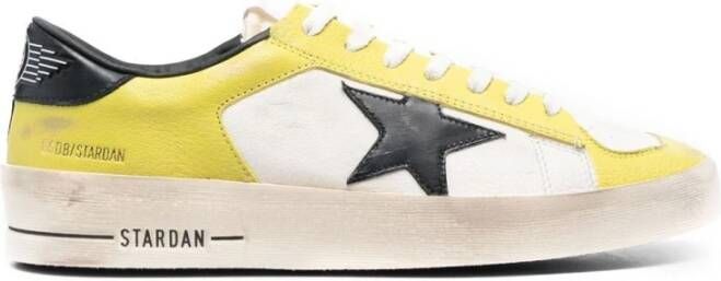 Golden Goose Stardan Toe Citronelle White Black Color-block Sneaker Yellow Heren