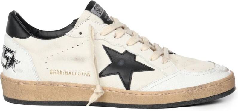Golden Goose Witte sterrensneakers met geperforeerd detail
