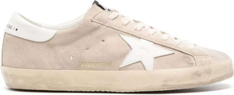 Golden Goose Witte Super-Star Sneakers Beige Heren