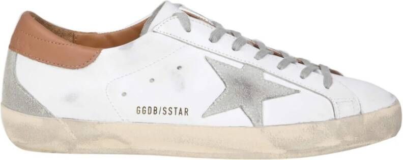 Golden Goose Witte Lichtbruine Ice Leren Sneakers Ss23 Wit Heren