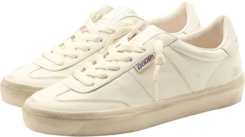 Golden Goose Witte Melk Sneaker met Gebruikte Look Beige Dames