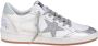 Golden Goose Witte Zilveren Leren Sneakers White Dames - Thumbnail 1