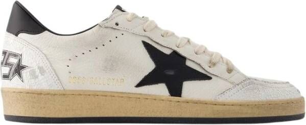 Golden Goose Leren sneakers met gekraakte neus en spoor White Heren