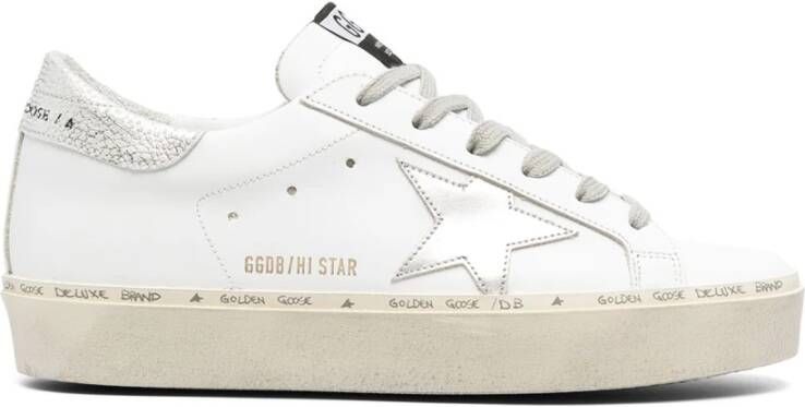 Golden Goose Zilveren Hi Star Sneakers White Dames