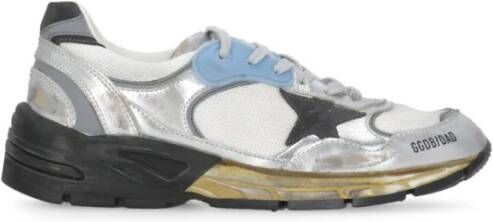 Golden Goose Zilveren Leren Sneakers met Sterdetail