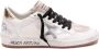 Golden Goose Zilveren Leren Sneakers Wit Zwart White Dames - Thumbnail 7
