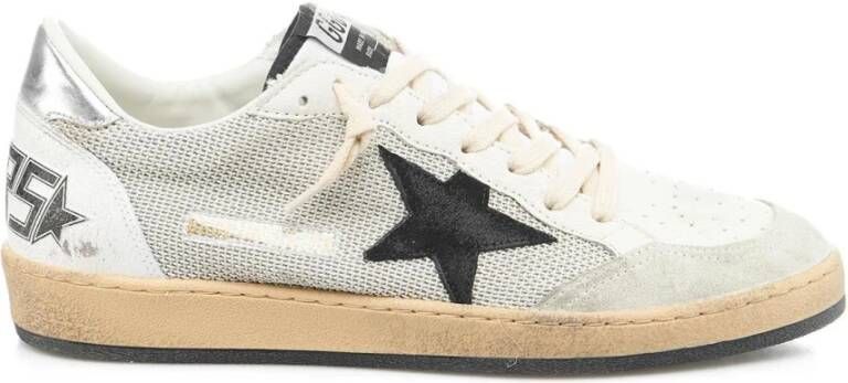 Golden Goose Grijze Sneakers met Net Bovenwerk en Gelamineerde Hak Gray Heren