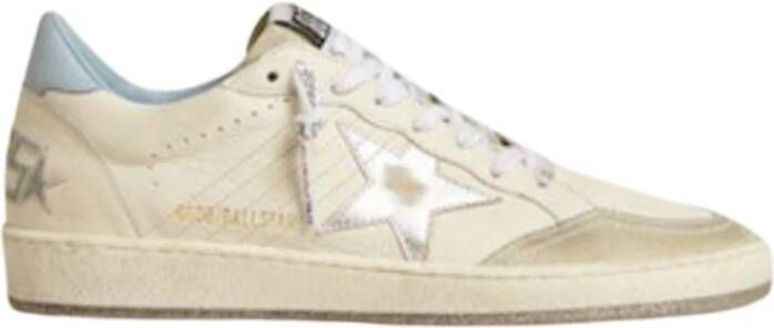 Golden Goose Zilveren Ster Sneakers Wit Leer