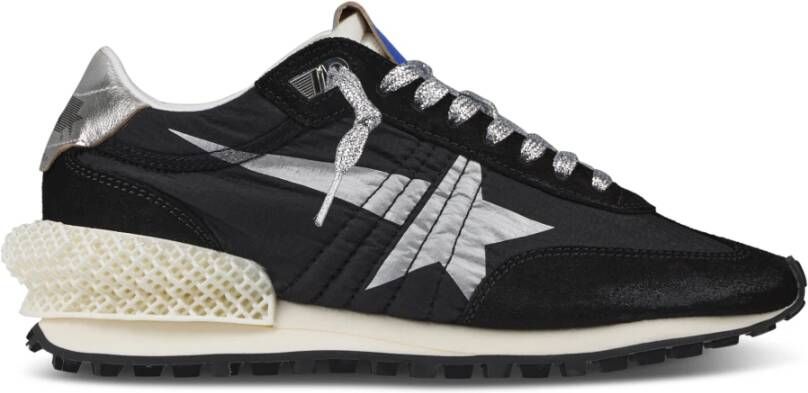 Golden Goose Zwarte hardloopsneakers met sterprint