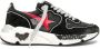 Golden Goose Zwarte kalfsleren sneaker met glitterveters - Thumbnail 1