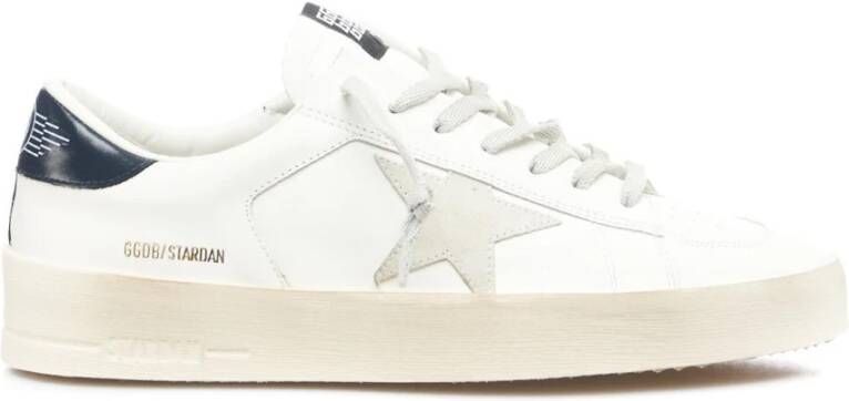 Golden Goose Verbeter je sneaker game met 10220 White Ice Black Stardan Leren Bovenwerk Suède Ster Glanzende Leren Hak Sneakers White Heren