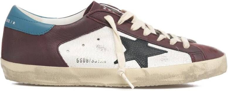 Golden Goose Zwarte Leren Super Star Sneakers Multicolor Heren