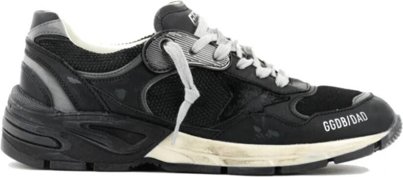 Golden Goose Zwarte Mesh Veters Rubberen Zool Schoenen